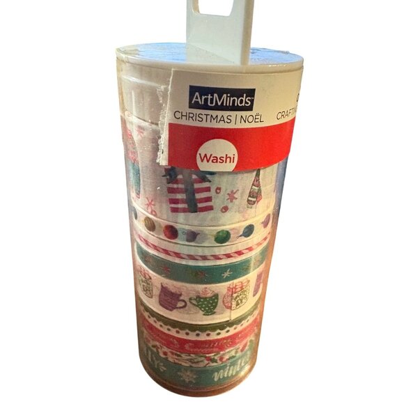 Artminds Christmas Washi Tape 6 Rolls Holiday-Themed Designs Crafts Scrapbooking - Picture 5 of 10